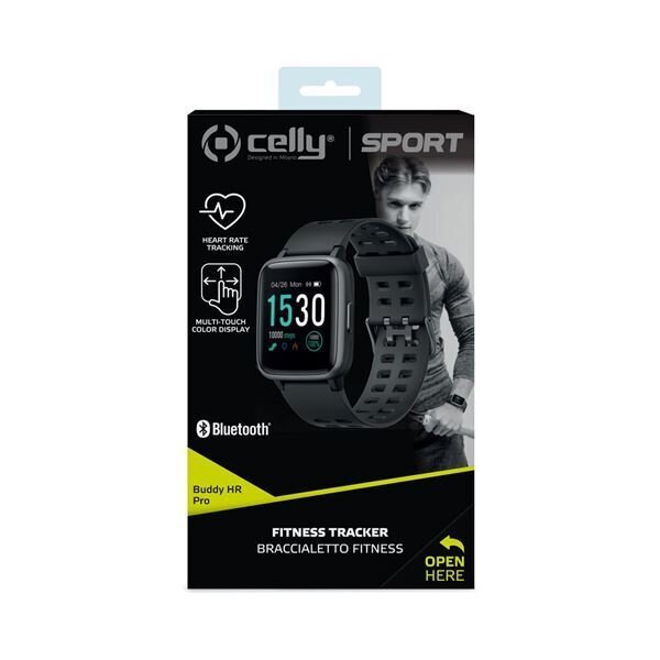 Celly Buddy HR Pro Black цена и информация | Išmanieji laikrodžiai (smartwatch) | pigu.lt