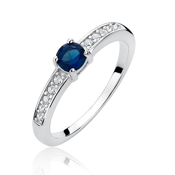 Sidabrinis žiedas moterims su safyro cirkoniu JW-SEN-01532 цена и информация | Žiedai | pigu.lt