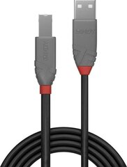 Провод Lindy USB2 A-B 10M/Anthra 36677 цена и информация | Кабели для телефонов | pigu.lt