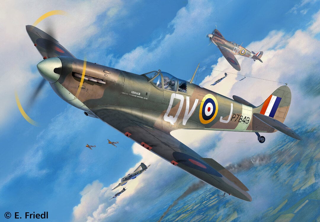 Lėktuvas Revell Supermarinas Spitfire Mk. IIa, pilkas kaina ir informacija | Žaislai berniukams | pigu.lt
