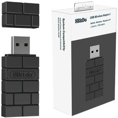 8BitDo USB Wireles Bluetooth Adapter 2 (Windows, Switch, Mobile) цена и информация | Адаптеры, USB-разветвители | pigu.lt