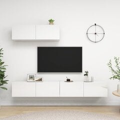 Televizoriaus spintelės, 3vnt., baltos spalvos kaina ir informacija | TV staliukai | pigu.lt