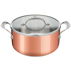 Кастрюля Tefal Jamie Oliver с крышкой Copper, 5,4 л, 24 см цена и информация | Кастрюли, скороварки | pigu.lt