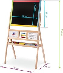 Магнитно-меловая доска, 101 x 55 x 55 см цена и информация | Развивающие игрушки | pigu.lt