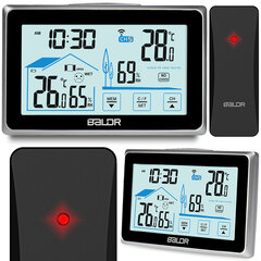 Meteorologinė stotis su ekranu bd-910 juoda kaina ir informacija | Meteorologinės stotelės, termometrai | pigu.lt