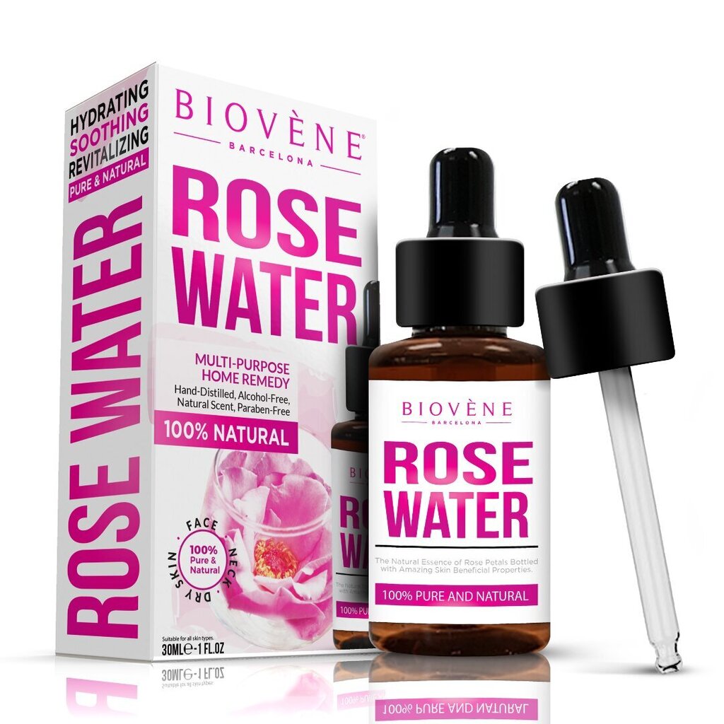Rožių vanduo Biovene Rose Water, 30 ml цена и информация | Eteriniai, kosmetiniai aliejai, hidrolatai | pigu.lt