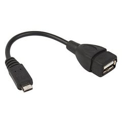 OTG USB адаптер micro USB 5pin, 12см цена и информация | Кабели для телефонов | pigu.lt