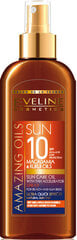 Солнцезащитное масло Eveline Amazing Oils SPF10, 150 мл цена и информация | Кремы от загара | pigu.lt