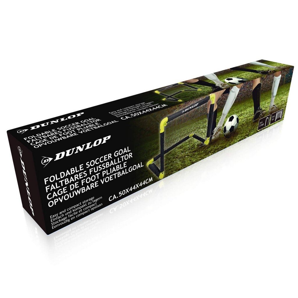 Sulenkiami vartai Dunlop Mini, 90 x 59 x 61 cm, juodi kaina ir informacija | Vartininko pirštinės | pigu.lt