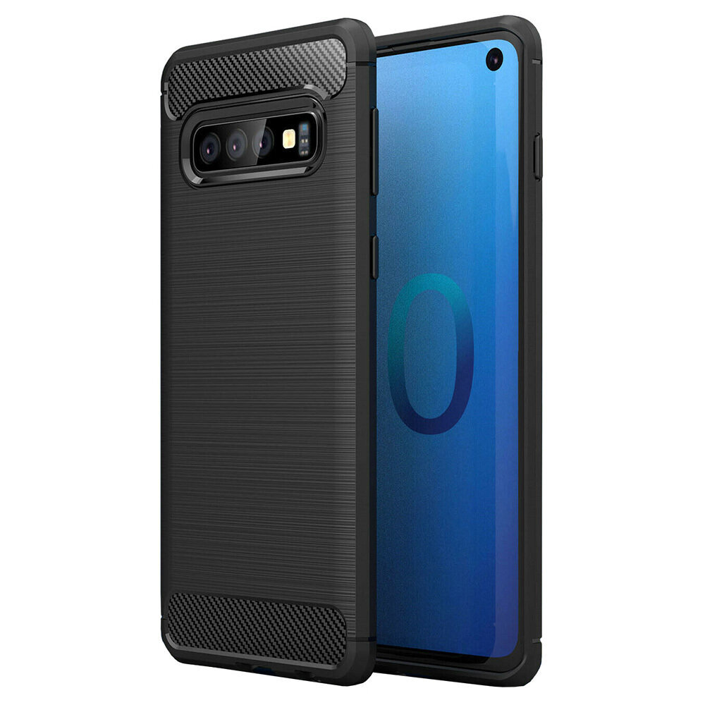 Dėklas telefonui Carbon skirtas Huawei P Smart 2021, juodas kaina ir informacija | Telefono dėklai | pigu.lt
