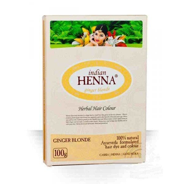 Imbiero blondinė | INDIAN HENNA GINGER BLONDE - Natūralūs plaukų dažai, pagaminti iš chna ir vaistinių žolelių mišinio kaina ir informacija | Plaukų dažai | pigu.lt
