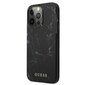 Originalus Guess Marble Hardcase telefono dėklas, skirtas iPhone 13 / 13 Pro / 14, juodas kaina ir informacija | Telefono dėklai | pigu.lt