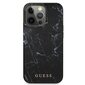 Originalus Guess Marble Hardcase telefono dėklas, skirtas iPhone 13 / 13 Pro / 14, juodas kaina ir informacija | Telefono dėklai | pigu.lt