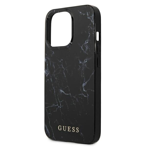 Originalus Guess Marble Hardcase telefono dėklas, skirtas iPhone 13 / 13 Pro / 14, juodas kaina ir informacija | Telefono dėklai | pigu.lt