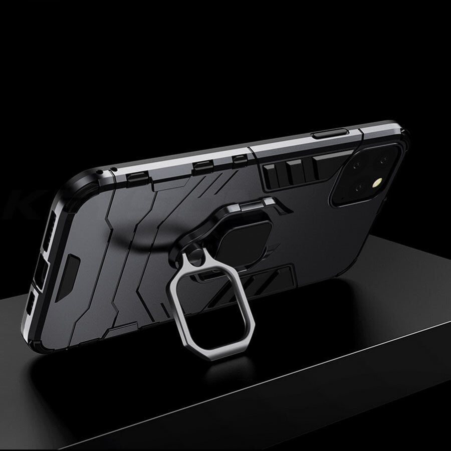 Telefono dėklas Ring Armor, skirtas iPhone 13 Mini, juodas kaina ir informacija | Telefono dėklai | pigu.lt