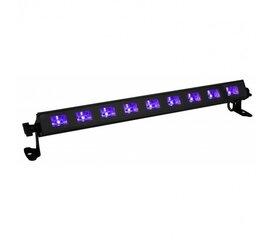 LED UV-BAR 9 светильник UV, 9x 3W LED, черный цена и информация | Праздничные декорации | pigu.lt