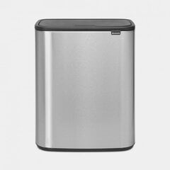 Мусорное ведро Brabantia, Bo Touch Bin 2x30 л, матовая сталь FPP цена и информация | Мусорные баки | pigu.lt