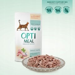 Optimeal ™. Полноценный консервированный корм для взрослых кошек с мясом кролика в белом соусе, 0,085 кг, 12 шт. цена и информация | Консервы для кошек | pigu.lt