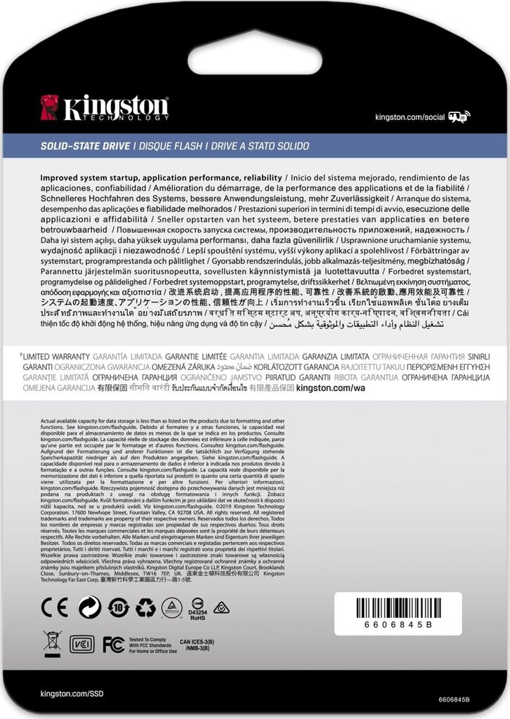 Kingston DC500R, 7,68TB, 2,5" kaina ir informacija | Vidiniai kietieji diskai (HDD, SSD, Hybrid) | pigu.lt