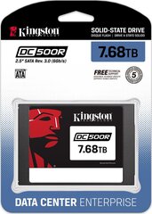 Твердотельный накопитель Kingston DC500R 7,68 ТБ SATA 2,5 дюйма SEDC500R/7680G (DWPD 0,5) цена и информация | Внутренние жёсткие диски (HDD, SSD, Hybrid) | pigu.lt