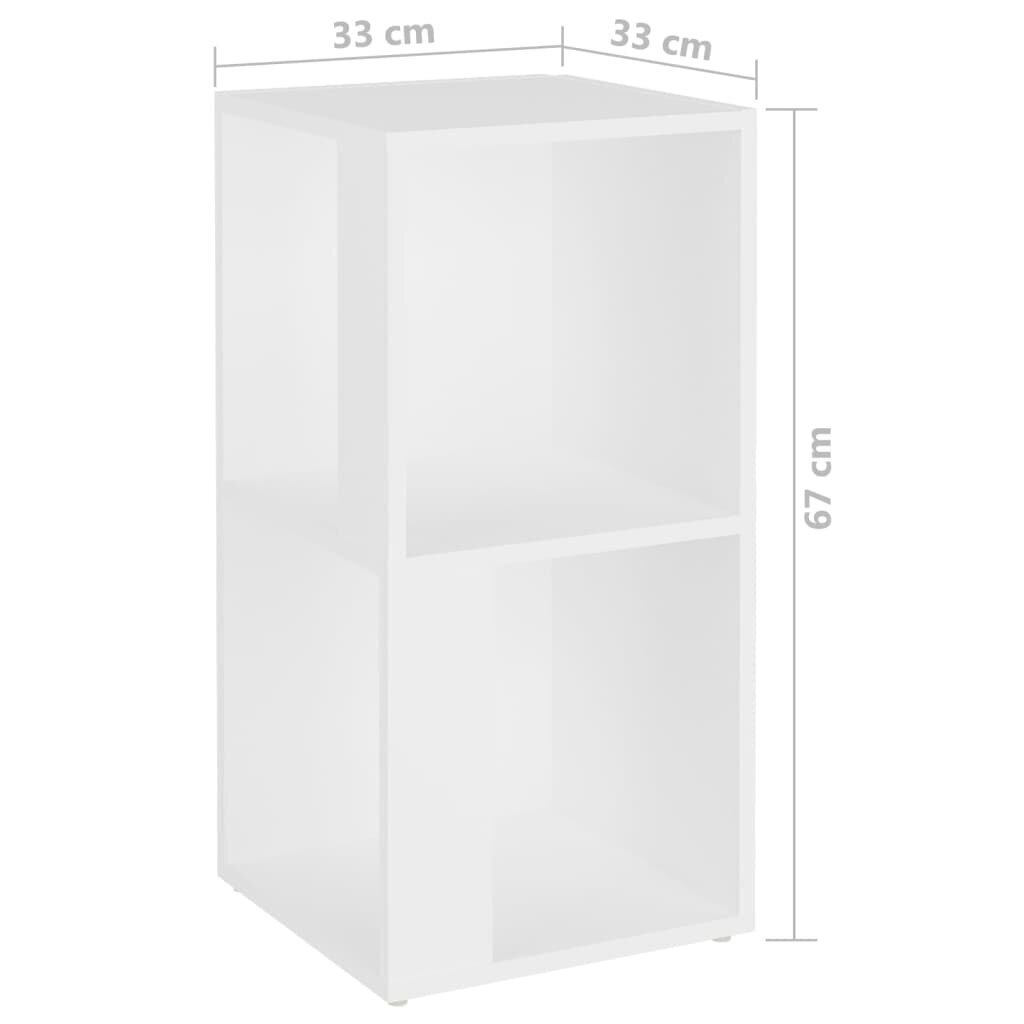 Kampinė spintelė, 33x33x67 cm, balta kaina ir informacija | Svetainės spintelės | pigu.lt