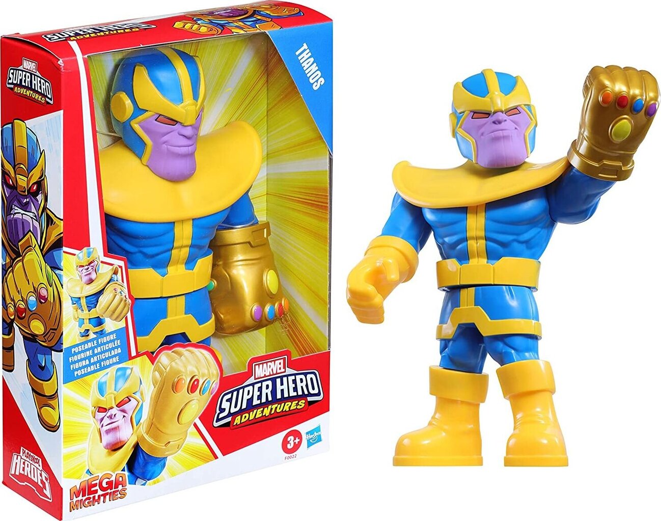 Veiksmo figūrėlė Hasbro Marvel Super Hero Adventures Mega Mighties Thanos F0022ES0 kaina ir informacija | Žaislai berniukams | pigu.lt