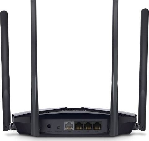 Wireless Router|MERCUSYS|Wireless Router|1800 Mbps|IEEE 802.11 b/g|IEEE 802.11n|IEEE 802.11ac|IEEE 802.11ax|3x10/100/1000M|LAN \ WAN ports 1|Number of kaina ir informacija | Maršrutizatoriai (routeriai) | pigu.lt