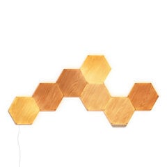 Nanoleaf Elements Wood Hexagons Starter Kit (7 panels) цена и информация | Настенные светильники | pigu.lt