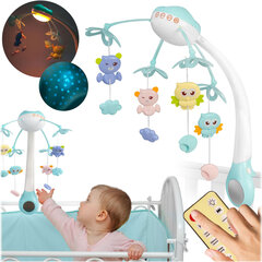 Детская кроватка-мобиль с проектором РК-813, синий цена и информация | Игрушки для малышей | pigu.lt