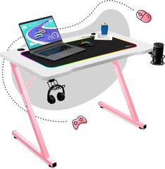 Детский игровой стол HUZARO HERO 1.8, розовый цена и информация | Компьютерные, письменные столы | pigu.lt