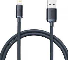 Кабель Baseus Crystal USB на Lightning, 2.4 А, 1.2 м (синий) цена и информация | Кабели для телефонов | pigu.lt