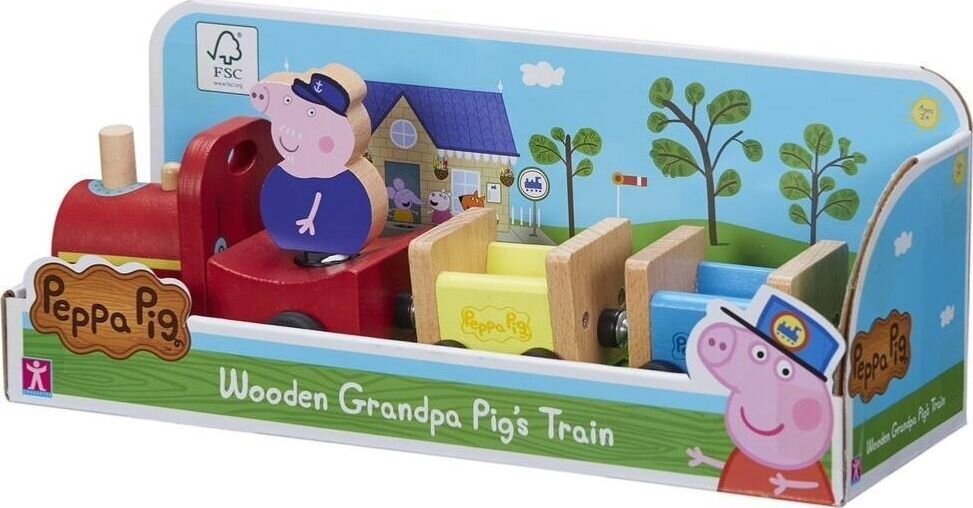 Medinis traukinys ir figūrėlė Peppa Pig kaina ir informacija | Žaislai berniukams | pigu.lt