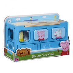 Набор с фигуркой Peppa Pig Деревянный сортировщик автобусов цена и информация | Развивающие игрушки | pigu.lt