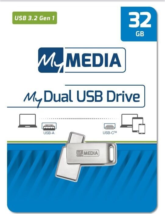 Verbatim Pendrive MyDual 32 GB USB 3.2 Gen 1 kaina ir informacija | USB laikmenos | pigu.lt