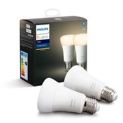 LED lemputės Philips Hue E27 9W 806lm, 2 vnt kaina ir informacija | Elektros lemputės | pigu.lt