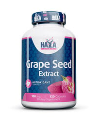 Haya Labs Grape seed Extract (Экстракт виноградных косточек) 120 капсул цена и информация | Витамины | pigu.lt