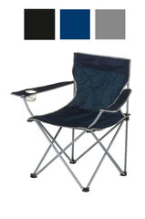 Sulankstoma kempingo kėdė, juoda kaina ir informacija | Turistiniai baldai | pigu.lt