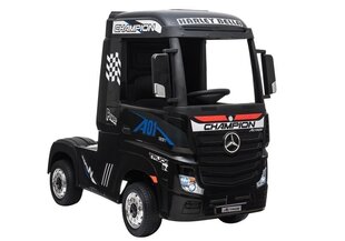 Детский электромобиль-грузовик Mercedes Actros, черный лакированный цена и информация | Электромобили для детей | pigu.lt