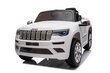 Vienvietis elektromobilis vaikams Jeep Grand Cherokee JJ2055, baltas цена и информация | Elektromobiliai vaikams | pigu.lt