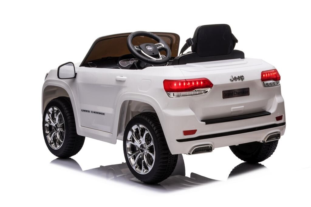 Vienvietis elektromobilis vaikams Jeep Grand Cherokee JJ2055, baltas цена и информация | Elektromobiliai vaikams | pigu.lt