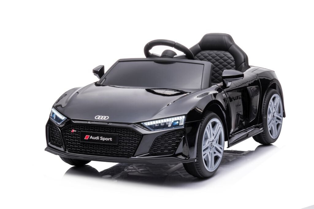 Vaikiškas vienvietis elektromobilis Lean Toys Audi R8 A300, juodas kaina ir informacija | Elektromobiliai vaikams | pigu.lt
