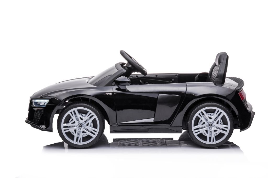 Vaikiškas vienvietis elektromobilis Lean Toys Audi R8 A300, juodas kaina ir informacija | Elektromobiliai vaikams | pigu.lt