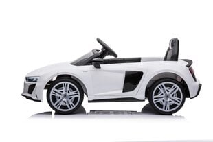 Одноместный электромобиль детский Audi R8 A300, белый цена и информация | Электромобили для детей | pigu.lt
