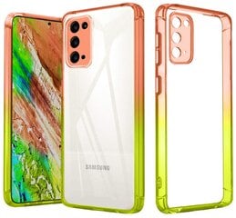 ColorFul Hard Case For Samsung Galaxy S20FE, žalia/ rožiné kaina ir informacija | Telefono dėklai | pigu.lt