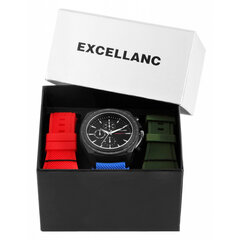 Laikrodis Excellanc su trimis keičiamais dirželiais kaina ir informacija | Vyriški laikrodžiai | pigu.lt