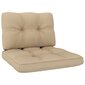vidaXL Sodo kėdės su smėlio pagalvėlėmis, 2vnt., impregnuota pušis smėlio spalvos kaina ir informacija | Lauko kėdės, foteliai, pufai | pigu.lt