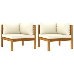 Kampinės sofos su kreminėmis pagalvėlėmis, 2vnt. kaina ir informacija | Lauko kėdės, foteliai, pufai | pigu.lt