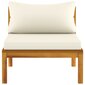 Sofos komplektas su kreminėmis pagalvėmis, 2 dalių kaina ir informacija | Lauko kėdės, foteliai, pufai | pigu.lt