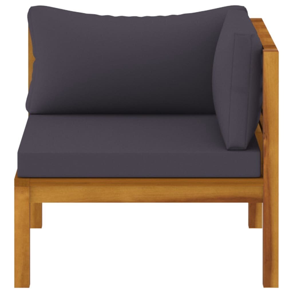 Modulinė kampinė sofa su pagalvėmis, mėlyna/ruda kaina ir informacija | Lauko kėdės, foteliai, pufai | pigu.lt