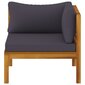 Modulinė kampinė sofa su pagalvėmis, mėlyna/ruda kaina ir informacija | Lauko kėdės, foteliai, pufai | pigu.lt